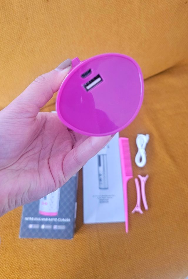 Rizador inalámbrico Automático rosa