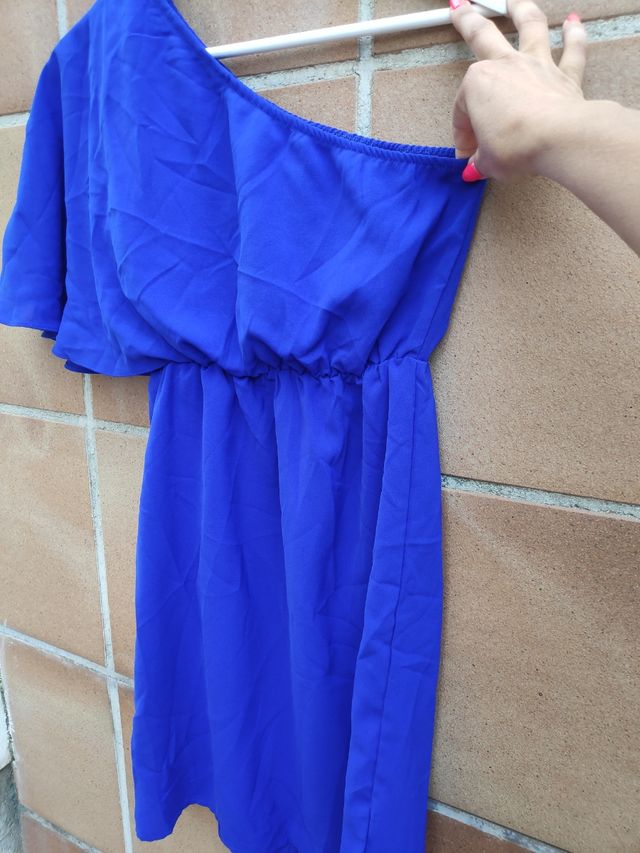 Vestido S azul eléctrico