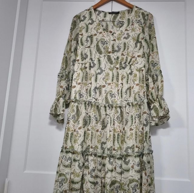 Vestido largo gasa Oeuvre