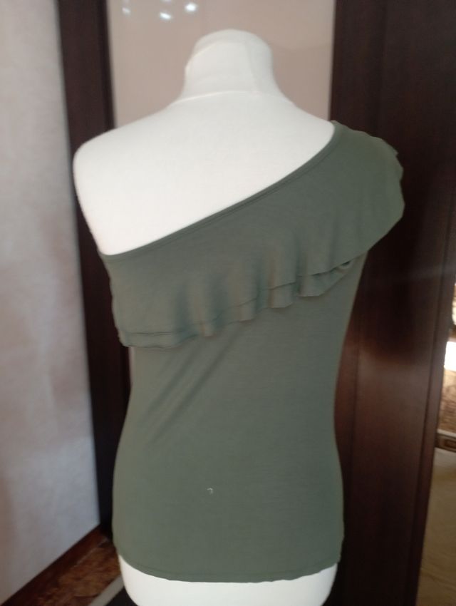 Top monospalla verde oliva tg S-M
