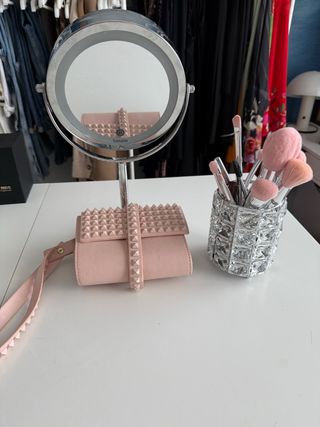 Monedero Zara Rosa Empolvado 