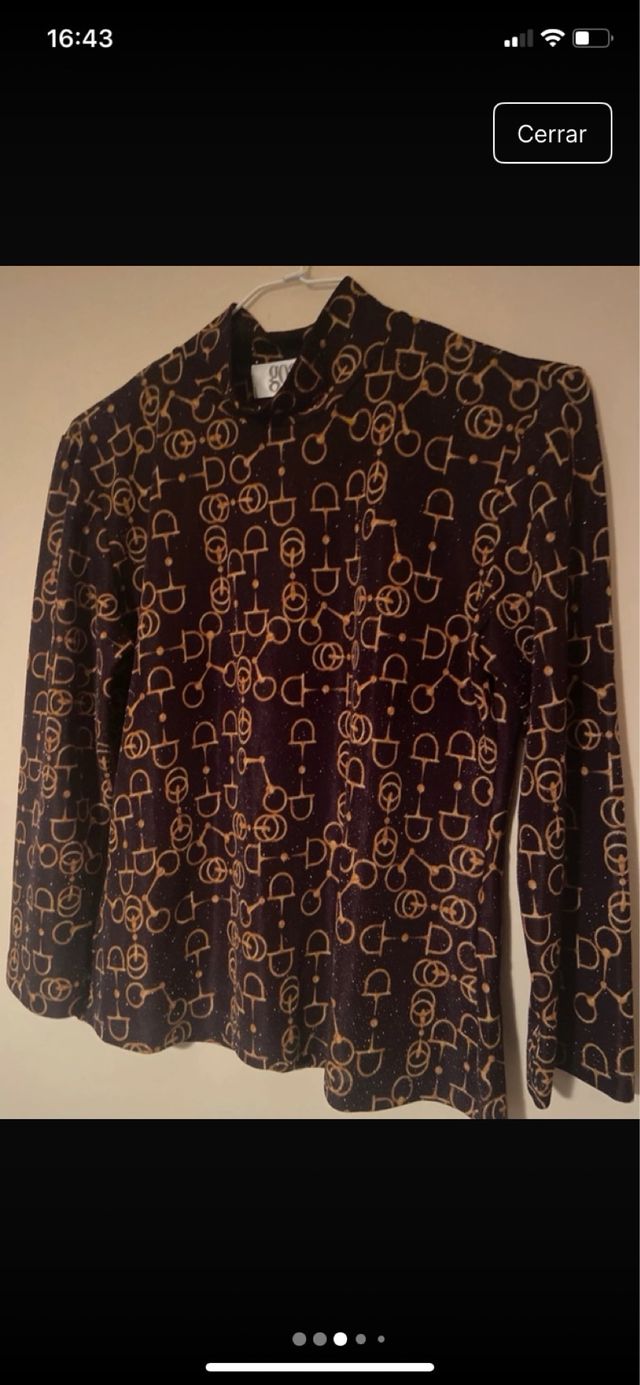 Top morado con lurex - Talla M