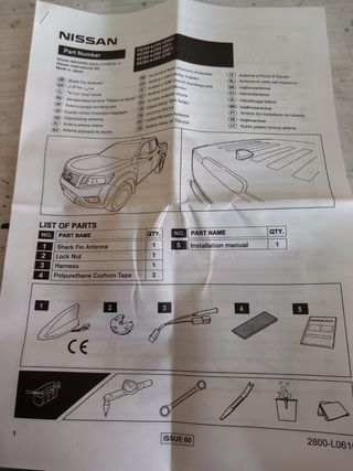 ANTENA TIBURON NISSAN NAVARA D23M