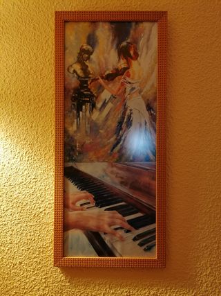 Cuadro Música Jazz 23cm x 52cm