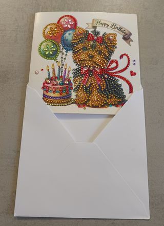 Tarjeta felicitación cumpleaños perro