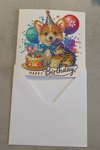 Tarjeta felicitación cumpleaños perro