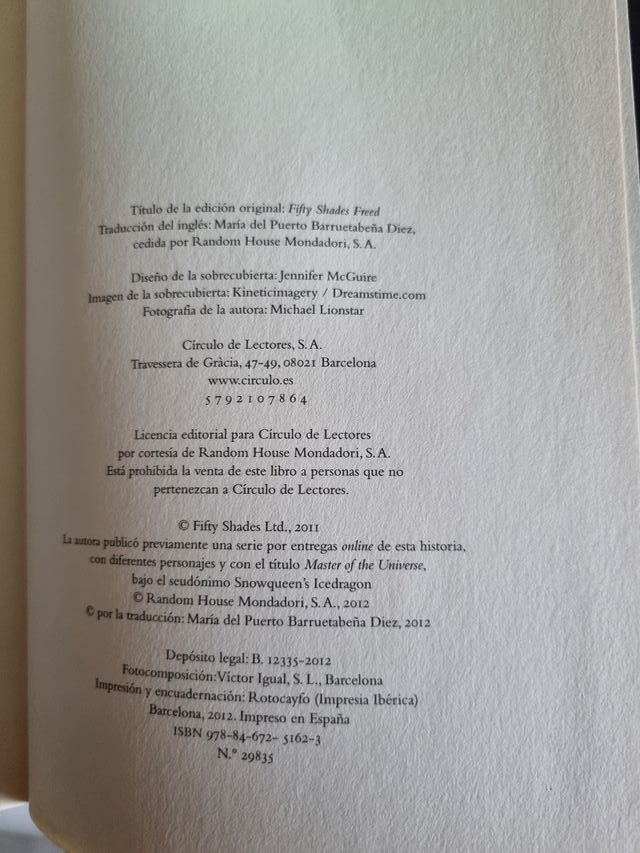 CINCUENTA SOMBRAS LIBERADAS. E.L.James