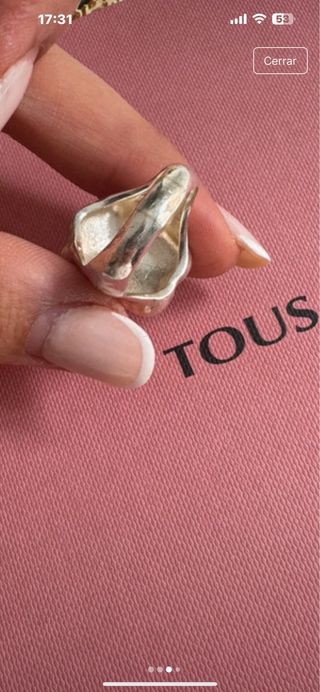 Anillo Tous plata maciza con certificado
