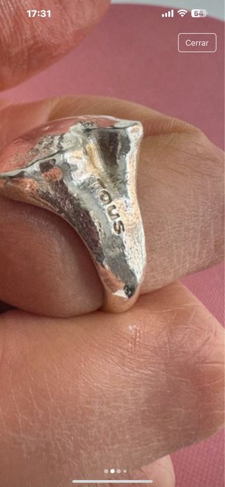 Anillo Tous plata maciza con certificado
