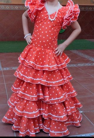 Traje Flamenca niña lunares