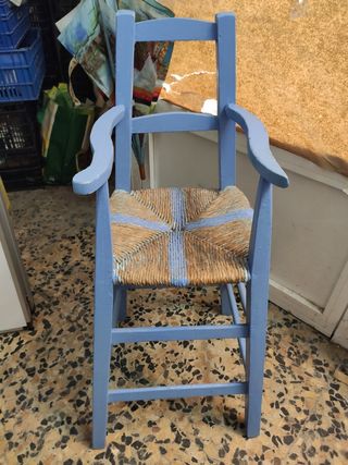 Trona infantil madera azul