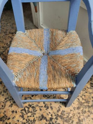 Trona infantil madera azul