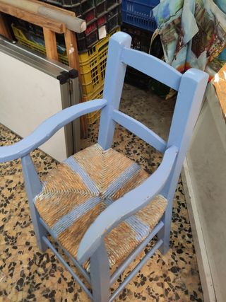 Trona infantil madera azul