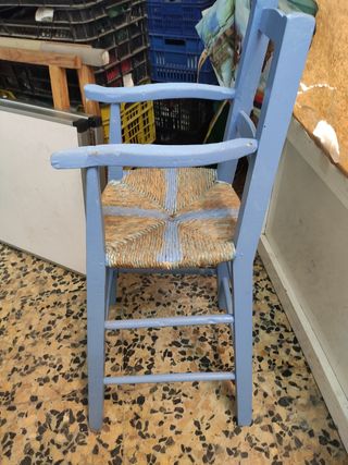 Trona infantil madera azul