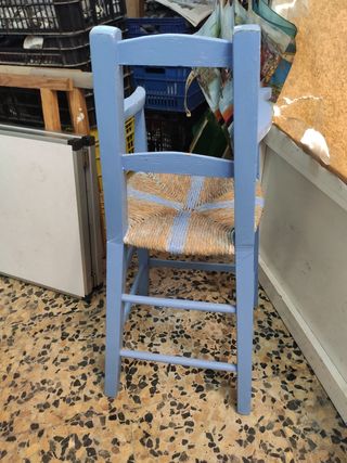 Trona infantil madera azul