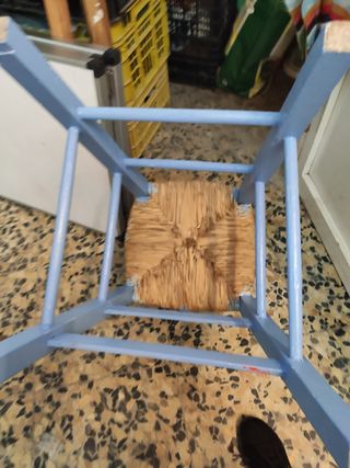 Trona infantil madera azul