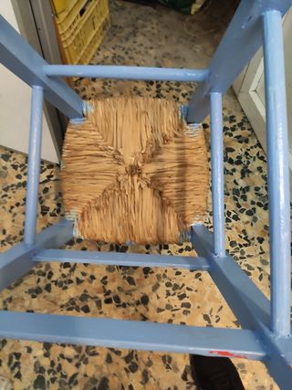 Trona infantil madera azul