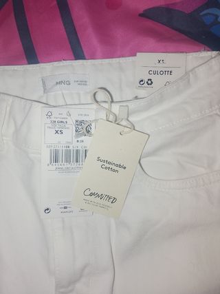 Pantalón culottet  Mango talla xs