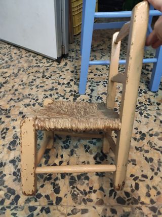 2 sillas mimbre infantiles - beige