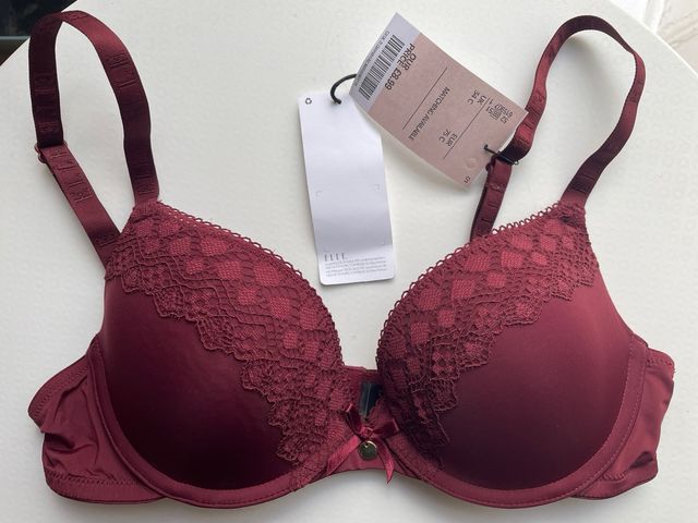 Sujetador ELLE burdeos - Talla 90C
