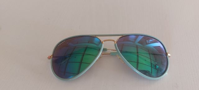 Gafas sol aviator verde | gafas moda