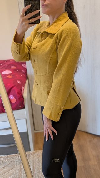Chaqueta lana mostaza vintage