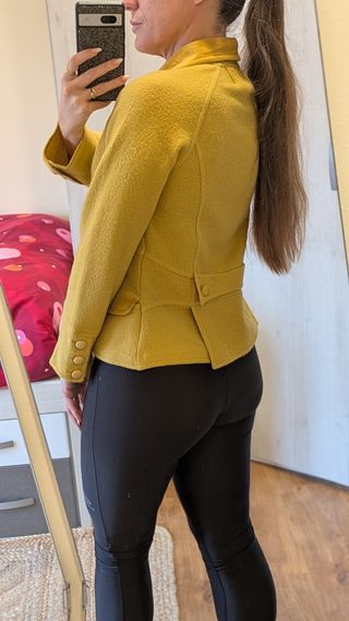 Chaqueta lana mostaza vintage
