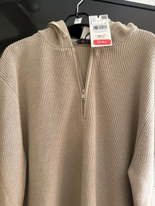 Sudadera Mango beige talla S Hombre