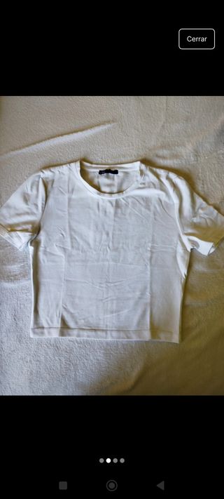 Camiseta Zara blanca talla S