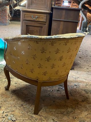 coppia di poltroncine vintage in legno