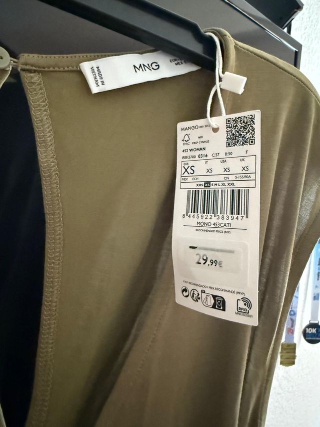 Mono Mango verde talla xs