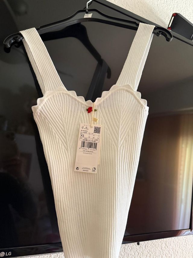 Top Mango blanco XS - Talla XS
