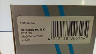 Minichamps Mercedes 190 Evo3 Berlin 2000 1/43