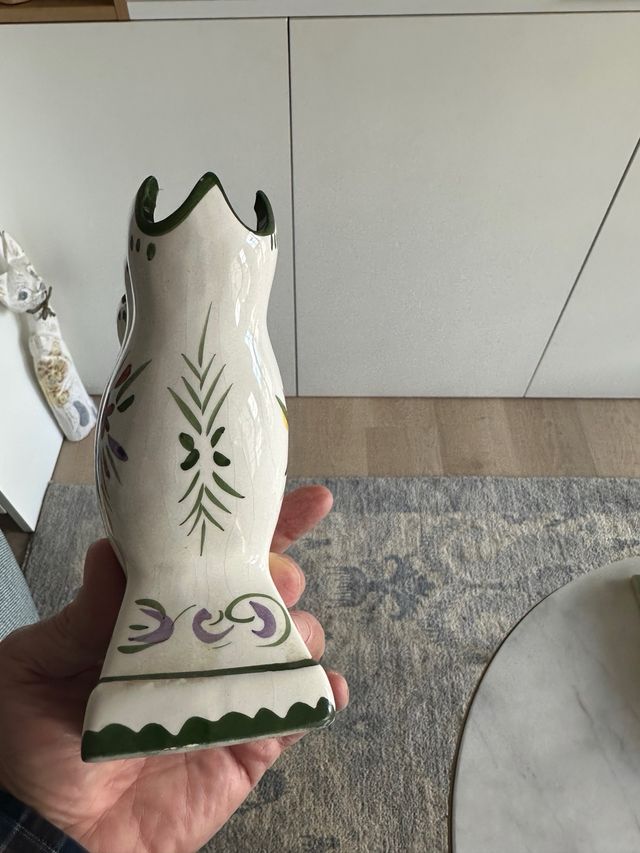 Jarrón 5 brazos cerámico pintado a mano