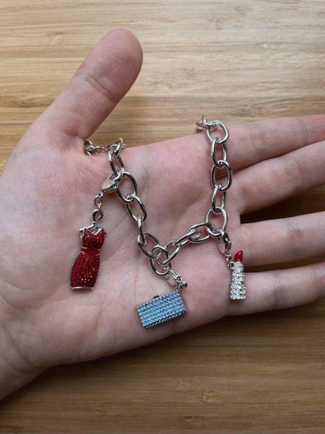 Braccialetto Swarovski con tre ciondoli