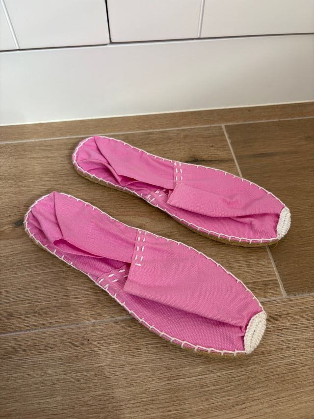 Alpargata esparto rosa