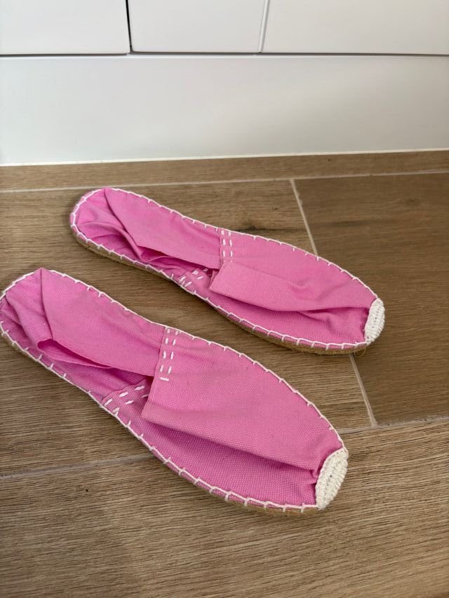 Alpargata esparto rosa