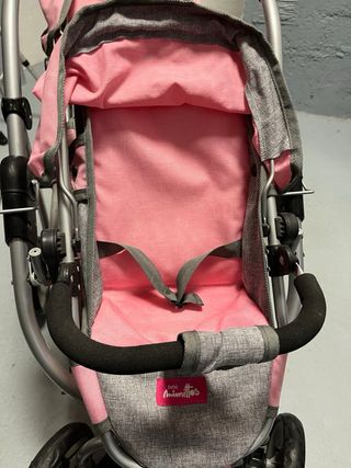 Coche gemelar muñecas Juguettos “Bebe mimitos”. 