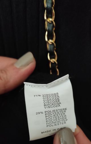 Cardigan nero con appliques dorati, M-L