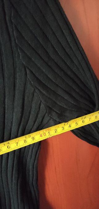 Cardigan nero con appliques dorati, M-L