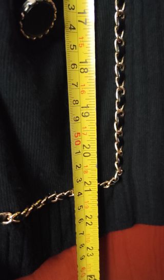 Cardigan nero con appliques dorati, M-L