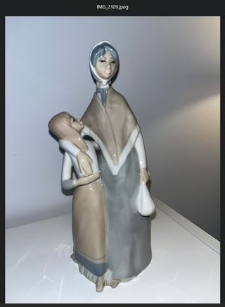 Figura de porcelana Madre e Hija 26 cm.