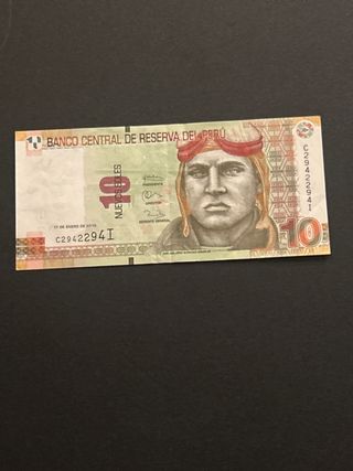 Billete 10 Nuevos Soles Perú