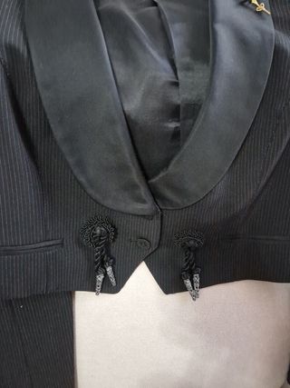 Chaquetilla Zara Woman negra a rayas