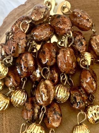 Pendientes vintage cascada abalorios años 80