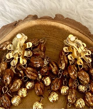 Pendientes vintage cascada abalorios años 80