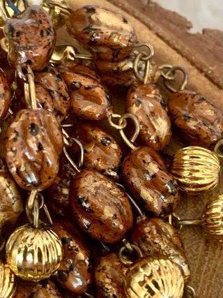 Pendientes vintage cascada abalorios años 80