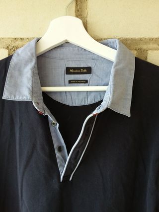 Polo hombre algodón tejido piqué, Massimo Dutti XL