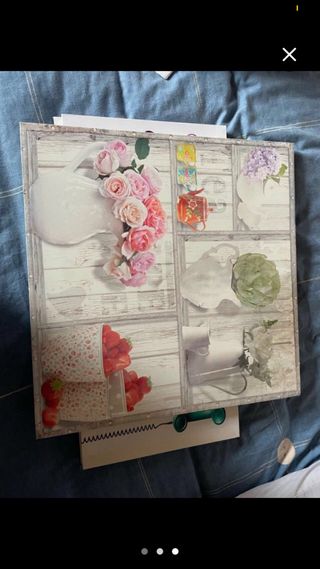 Cuadro floral - Rosas y fresas