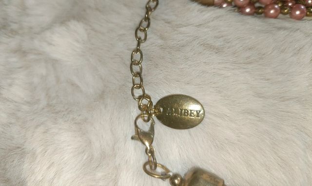 Collar vintage de perlas y escorpión marca Alibey